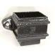 Cast Iron Square Downpipe Eared Loose Socket with Spigot - 75mm Black