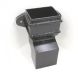 Cast Iron Square Downpipe Eared Anti-Splash Shoe - 75mm Black