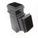 Cast Iron Square Downpipe Branch - 112.5 Degree x 100mm Black