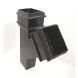Cast Iron Square Downpipe Branch - 135 Degree x 100mm Black