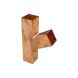 Copper Square Downpipe Branch - 80mm x 80mm