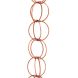 Copper Hollow Double Link Rain Chain - For 2.5mtr Drop - Pack of 5