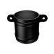 Cast Aluminium Round Downpipe Loose Collar Eared - 63mm Black (9005 Leatherette)