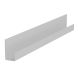 Fibre Cement Cladding Aluminium End Profile - 3mtr Pearl Grey