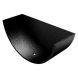 Cast Aluminium Half Round Gutter External Stopend - 100mm Black (9005 Leatherette)