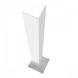 White Bullnose Fascia Internal Corner - 300mm x 53mm