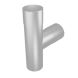 Aluminium Round Swaged Downpipe Single Branch - 92.5 Degree x 63mm PPC Finish