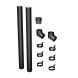 Galeco Round PVC Offset Downpipe Kit Black - 100mm Diameter