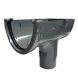 FloPlast Deepflow/ Hi-Cap Gutter Stopend Outlet - 115mm x 75mm Anthracite Grey