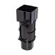 FloPlast Universal Downpipe Access Pipe - 65/68mm Black