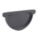 Galeco Steel Gutter External Stopend - 120mm Graphite Grey
