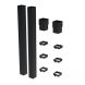 Galeco Square Steel Socket Downpipe Kit Black - 80mm Diameter