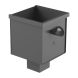 Galeco Square Steel Gutter Hopper - European Style- Black