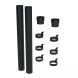Galeco Steel Round Socket Downpipe Kit Black - 87mm Diameter