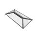 Stratus Roof Lantern - 1mtr x 2mtr - Contemporary - Anthracite Grey on White