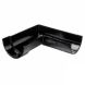 Cast Iron Deep Half Round Gutter Right Hand Angle - 90 Degree x 125mm Black