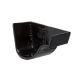 Cast Iron Ogee Gutter Right Hand External Stopend - 115mm Black