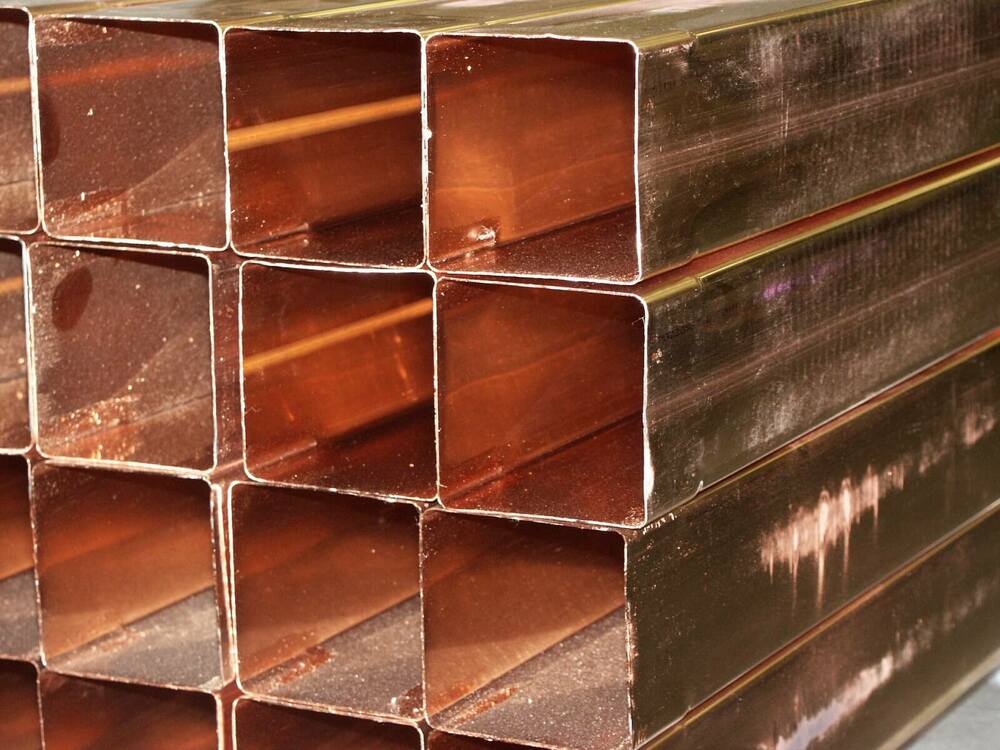 Copper Square Downpipe - 80mm x 80mm x 2.4mtr Length
