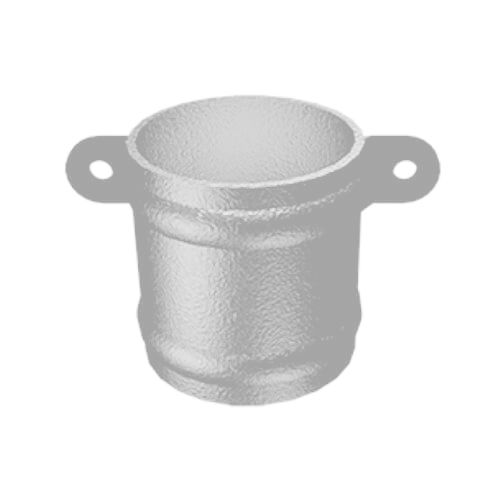 Cast Aluminium Round Downpipe Loose Collar Eared - 63mm PPC