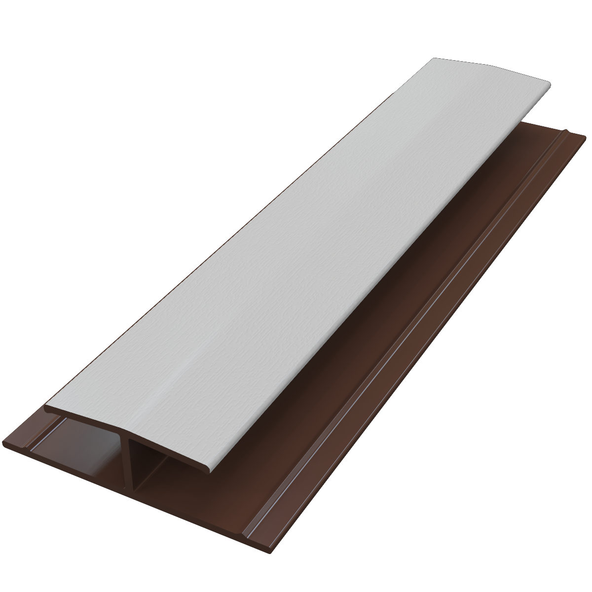Hollow Soffit H Trim - 5mtr White Woodgrain