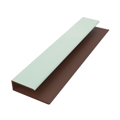 Hollow Soffit J Trim - 5mtr Agate Grey Woodgrain