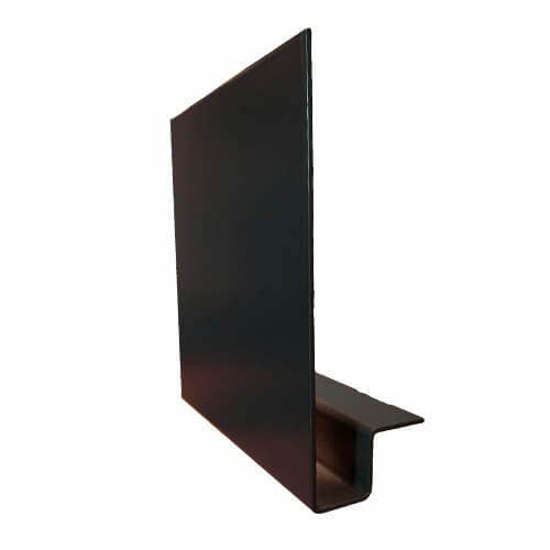 Aluminium Fascia J Profile Length - 150mm x 2mm x 3mtr Black