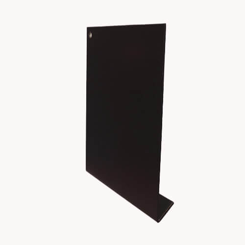 Aluminium Fascia V Profile Box End Assembly - 400mm x 2mm x 400mm Black