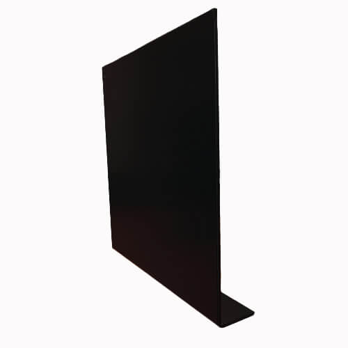Aluminium Fascia L Profile Length - 175mm x 2mm x 3mtr Black