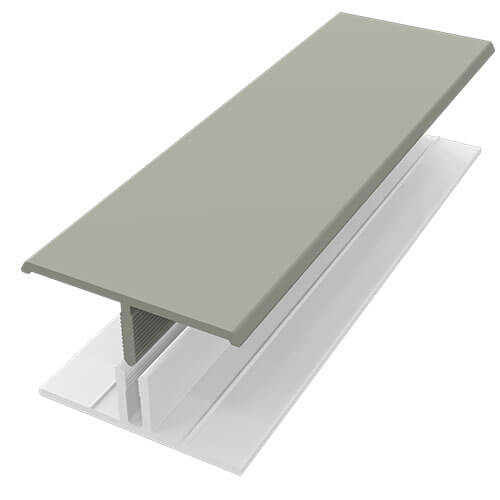 Weatherboard Cladding Two Part H Trim - 3mtr Misty Grey