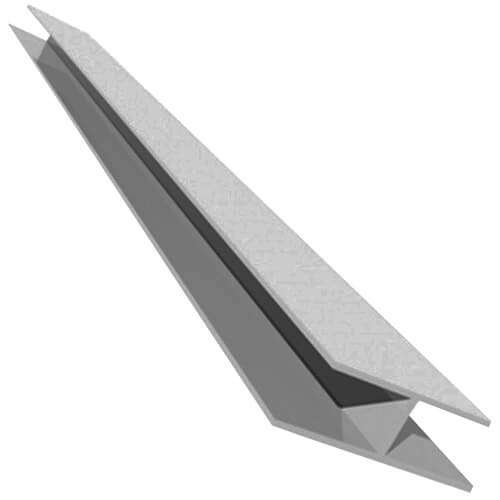 Hollow Soffit H Trim - 5mtr Storm Grey Smooth