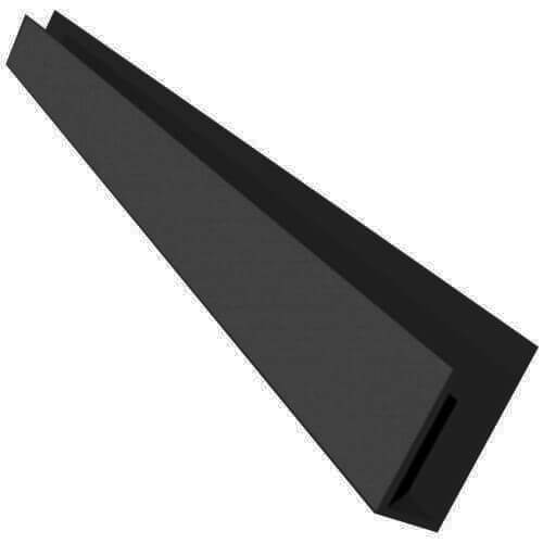 Hollow Soffit J Trim - 5mtr Dark Grey Smooth