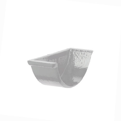 Cast Iron Beaded Half Round Gutter Internal Stopend - 150mm Primed