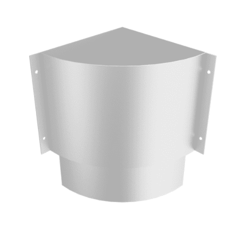 Aluminium Round Swaged Numina Corner Hopper - 63mm PPC Finish