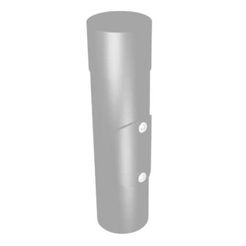 Arp Aluminium Round Swaged Access Pipe - 63Mm Ppc Finish