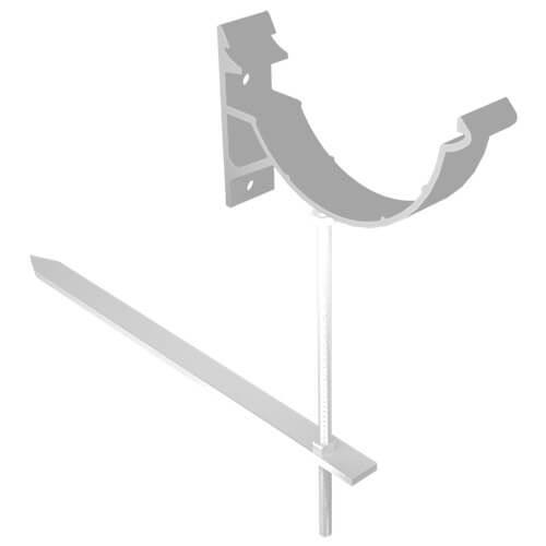 Aluminium Beaded Half Round Gutter Rise and Fall Bracket - 114mm PPC Finish