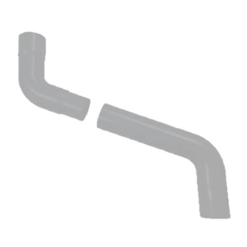 Aluminium Round Swaged Downpipe 2 Part Swan Neck - 63mm to 750mm PPC Finish