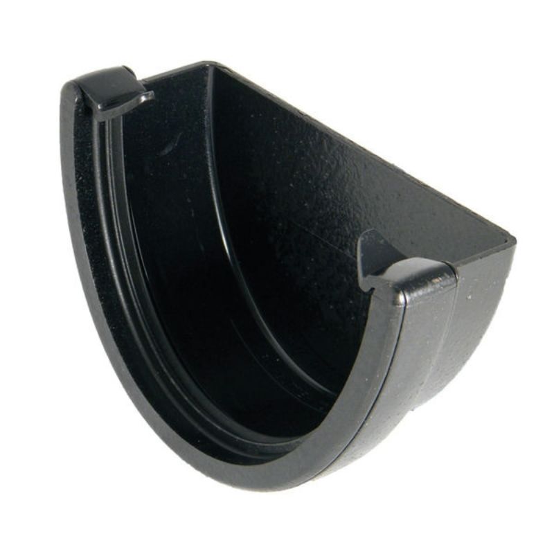 FloPlast Cast Iron Effect Deepflow/ Hi-Cap Gutter External Stopend - 115mm x 75mm