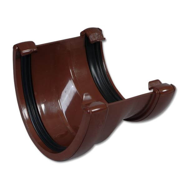 FloPlast Deepflow/ Hi-Cap to Half Round Gutter Adaptor - Brown