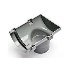 FloPlast Mini Gutter Stopend Outlet - 76mm Grey