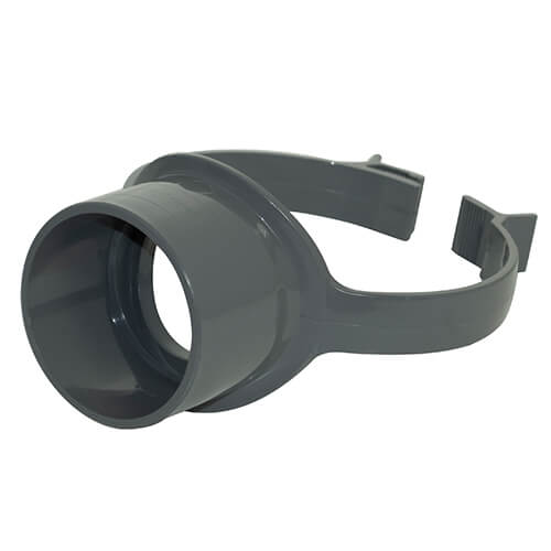 Floplast Anthracite/Grey Solvent Weld Soil Strap Boss - 110Mm