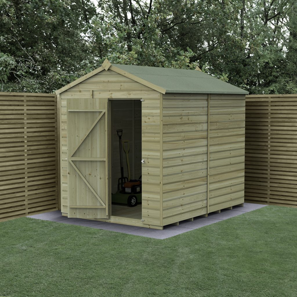 Forest Garden Shiplap Apex Shed - No Window - 6and#039; x 8and#039;
