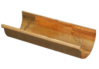 Copper Half Round Gutter - 125mm x 2.4mtr Length