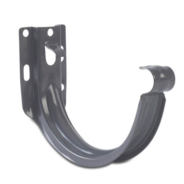 Steel Gutter Fascia Bracket - 120mm Graphite Grey