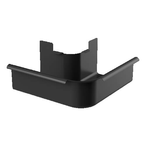 Square Steel Gutter External Corner - 125mm Graphite