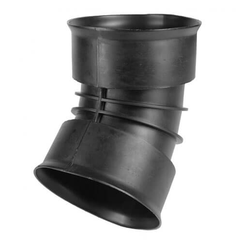 Pbsl Group Black Twinwall Drainage Bend - 22.5 Degree X 225Mm