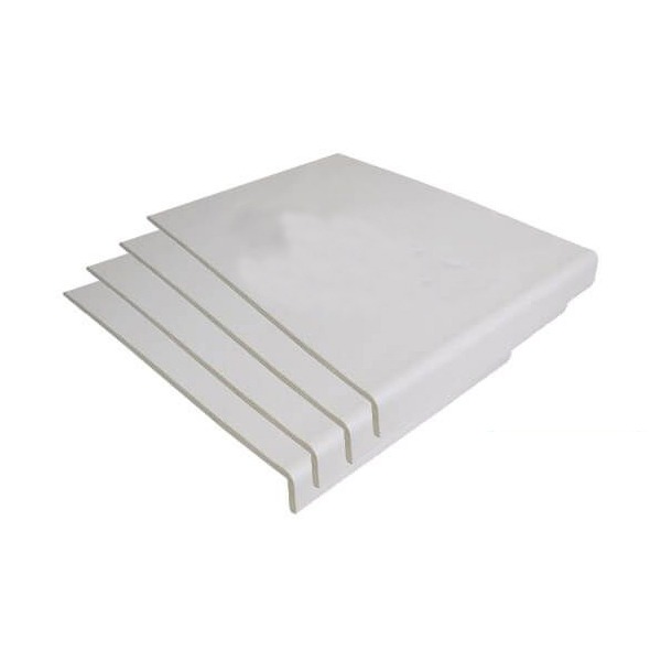 250mm White Fascia Capping Board - 9mm x 5mtr - Pack of 4