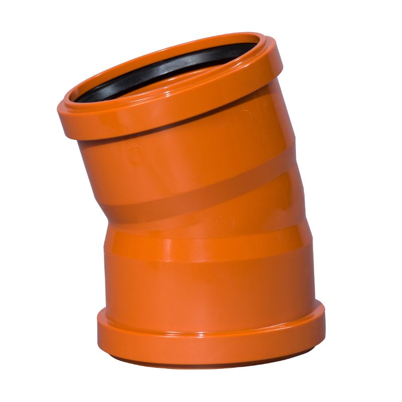 Drainage Bend Double Socket - 15 Degree x 110mm