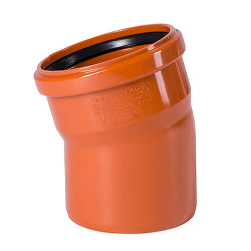 Drainage Bend Single Socket - 15 Degree x 110mm - Pack of 30