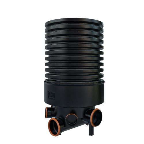 Inspection Chamber Set - 600mm Diameter x 1960mm Depth with 160mm Channel andamp; 110mm Inlets