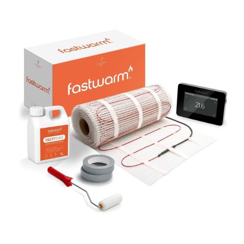 Fastwarm 150W Electric Underfloor Heating Mat - 16m2 - Fastwarm Touch Black
